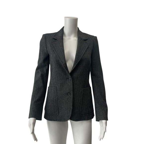 Gucci Black 2011 White Wool Blazer Jacket size IT 38/2 - Picture 1 of 11
